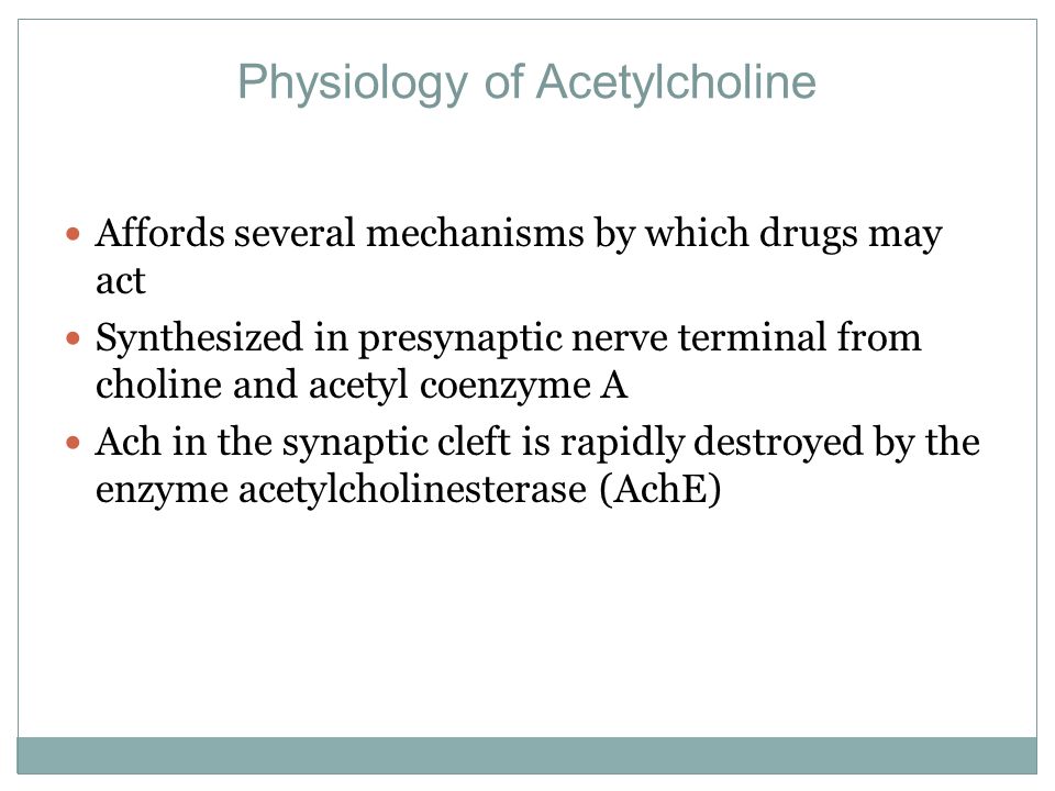 Physiology of Acetylcholine