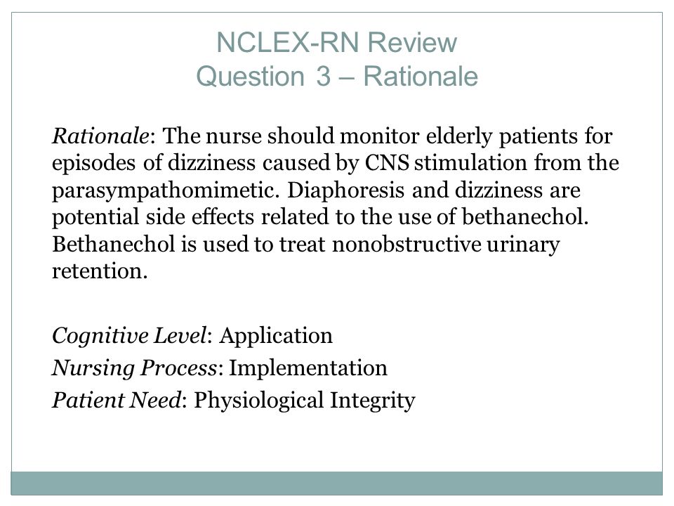 NCLEX-RN Review Question 3 – Rationale
