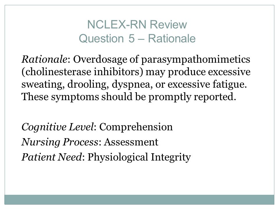 NCLEX-RN Review Question 5 – Rationale