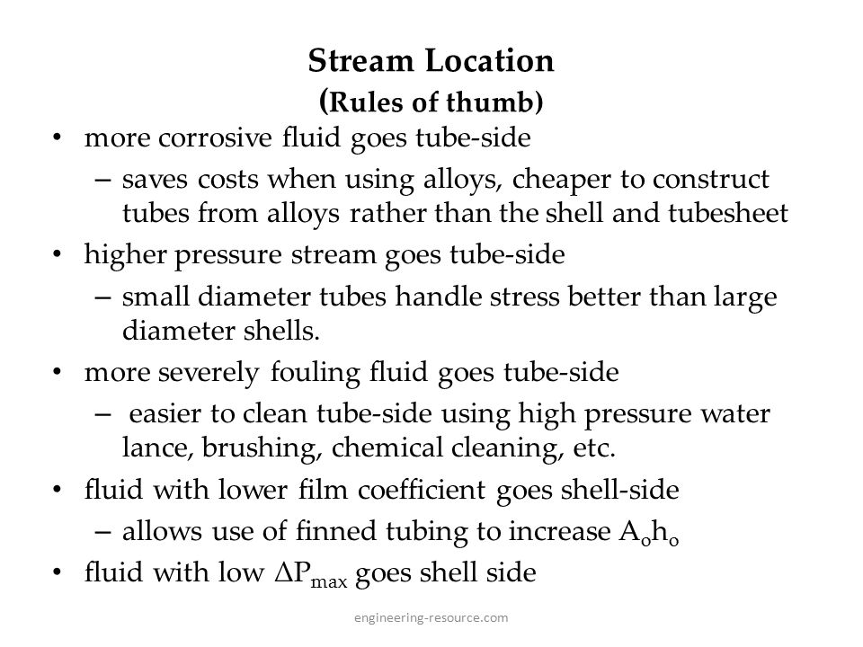 Rules of Thumb: Heat Exchanger Selection - Features - The Chemical Engineer