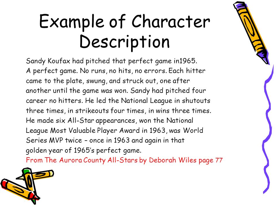 examples of good character descriptions