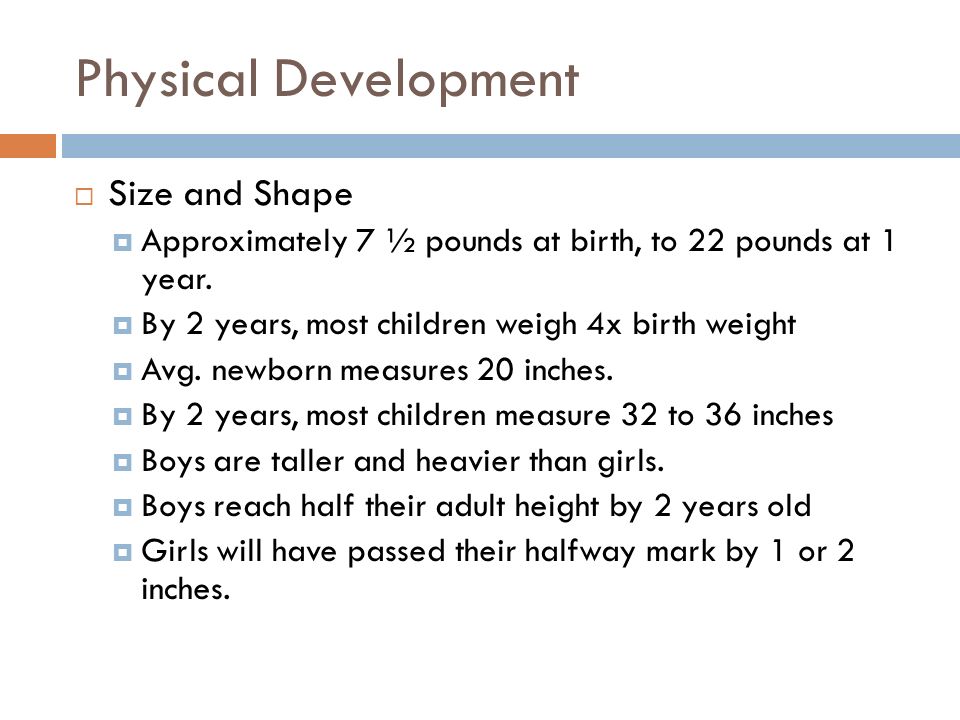 Physical Development Size and Shape