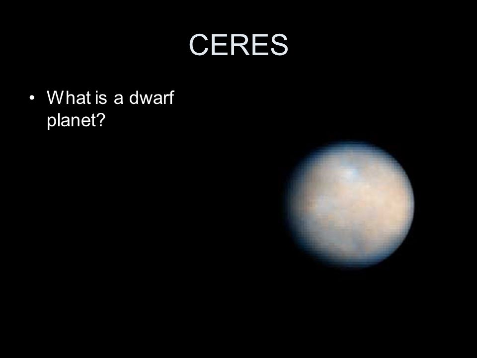 CERES What is a dwarf planet