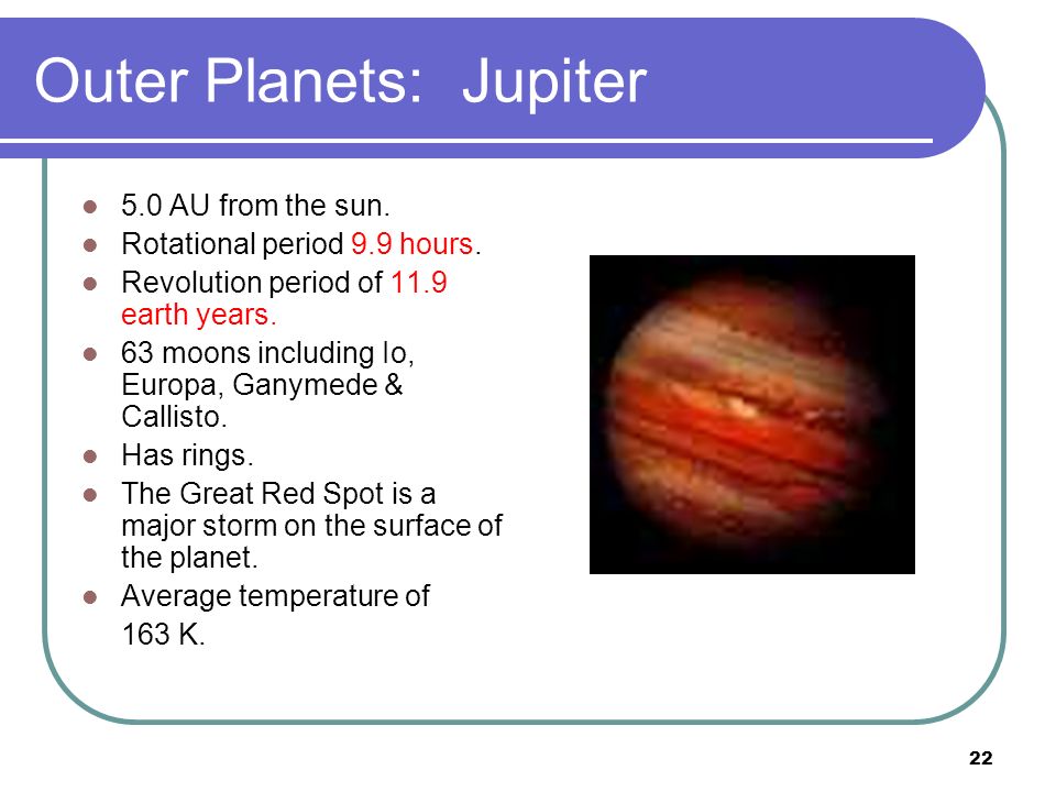 Revolution jupiter of of period Jupiter's Length