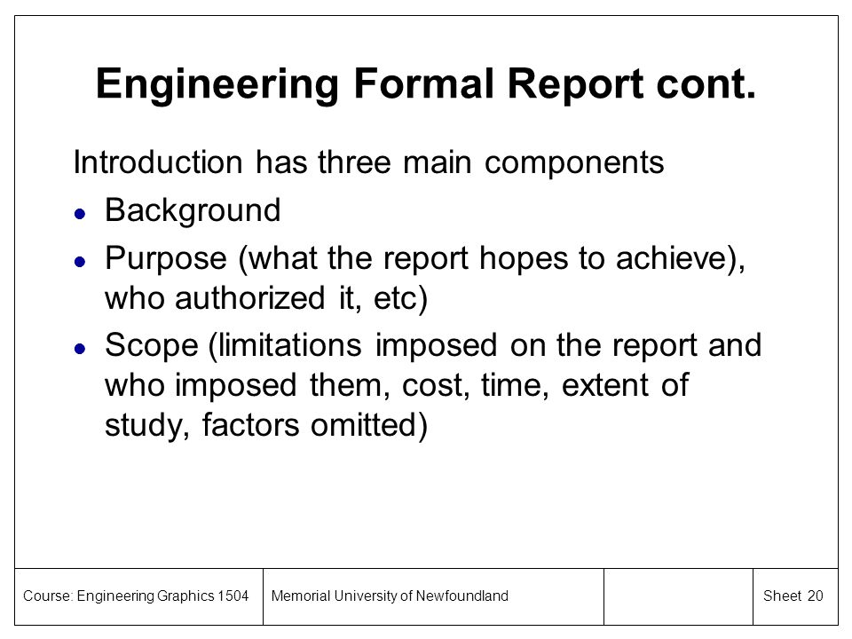 Engineering Formal Report cont.