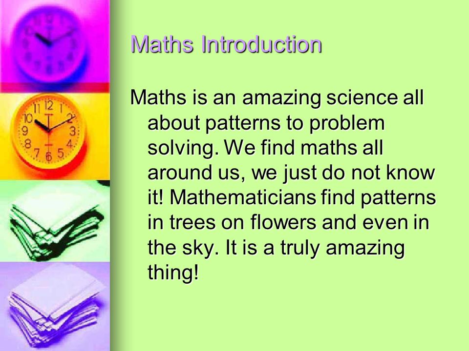 Maths Introduction