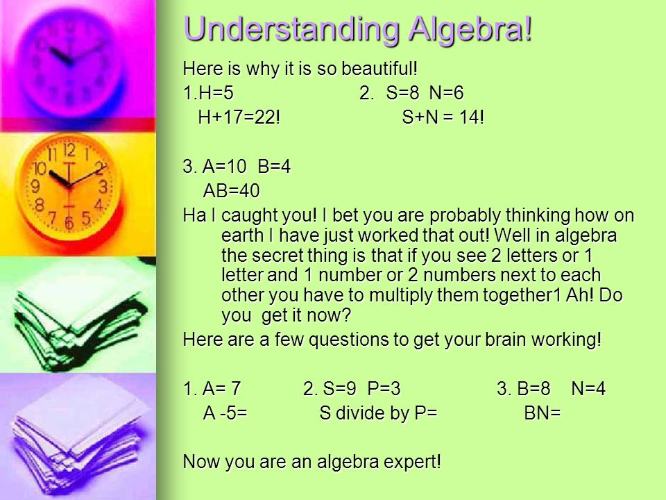 Understanding Algebra!