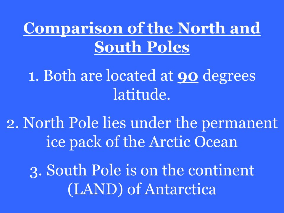 Comparison of the North and South Poles