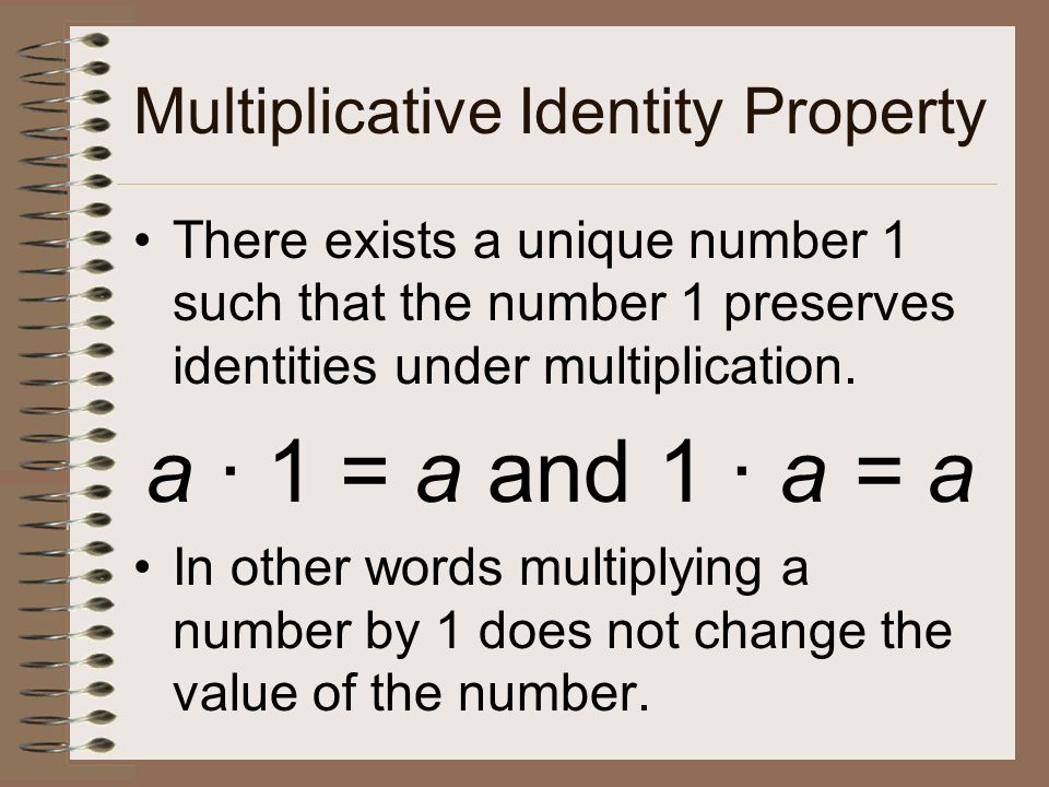 Multiplicative Identity Property