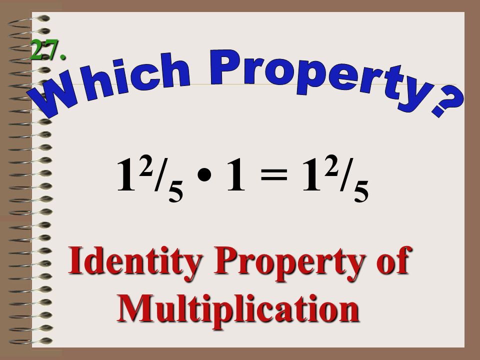 Identity Property of Multiplication