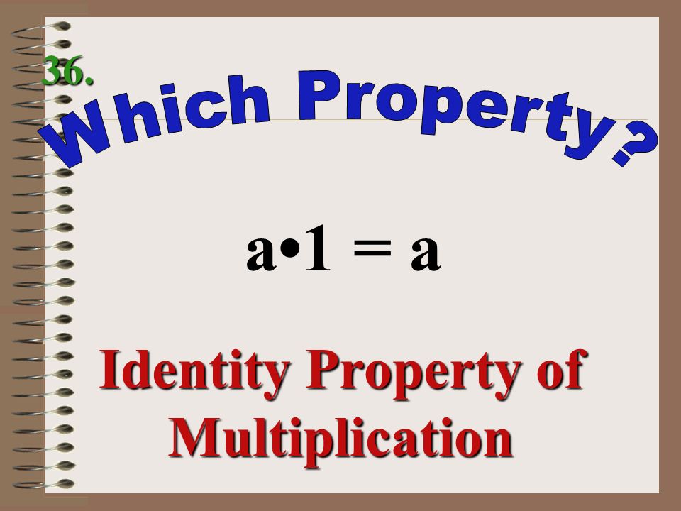 Identity Property of Multiplication
