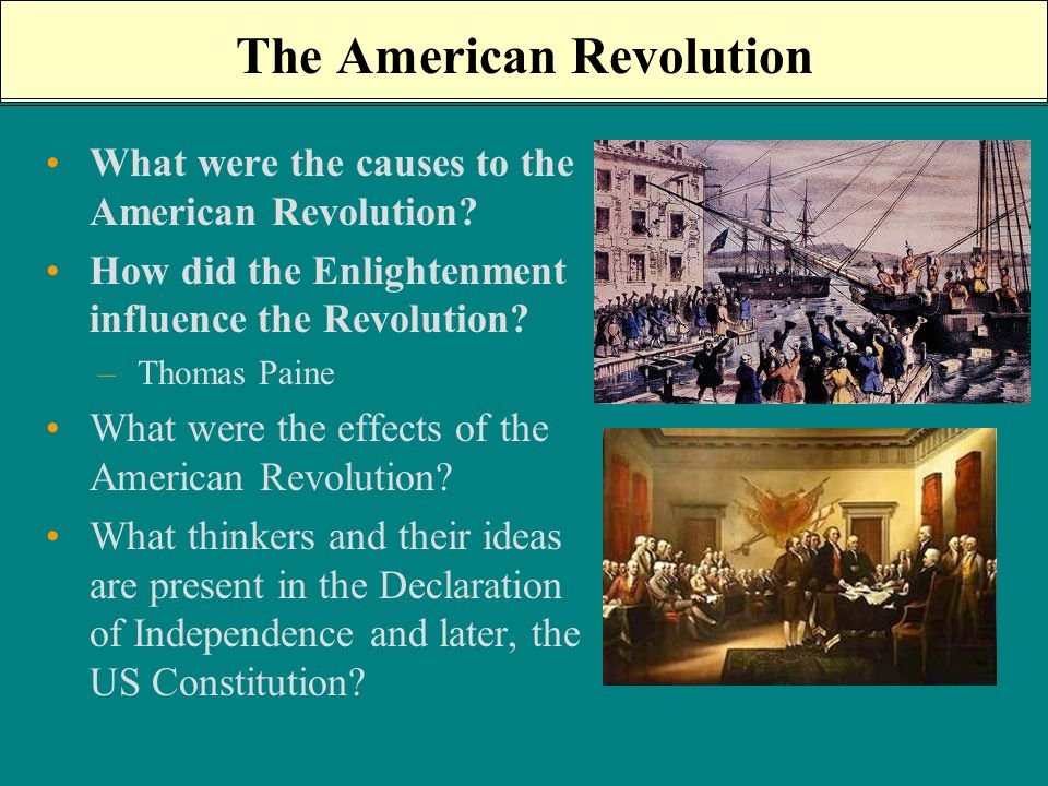 enlightenment impact on american revolution