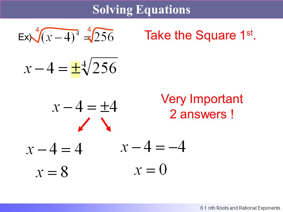 Homework help on finding nth roots and rational exponents
