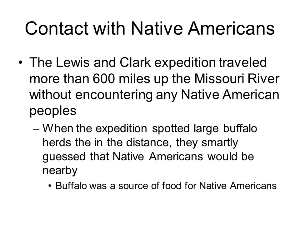 Contact with Native Americans