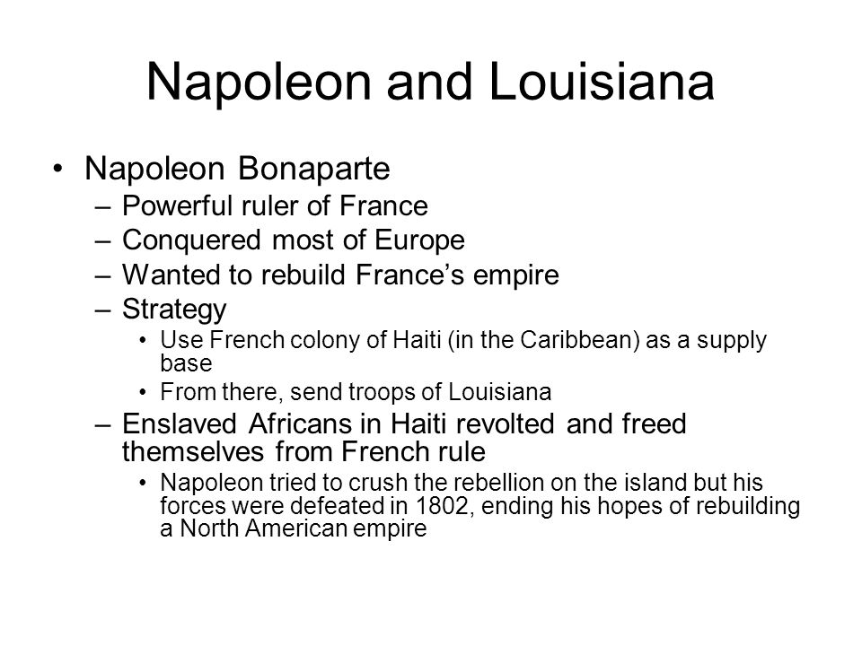 Napoleon and Louisiana