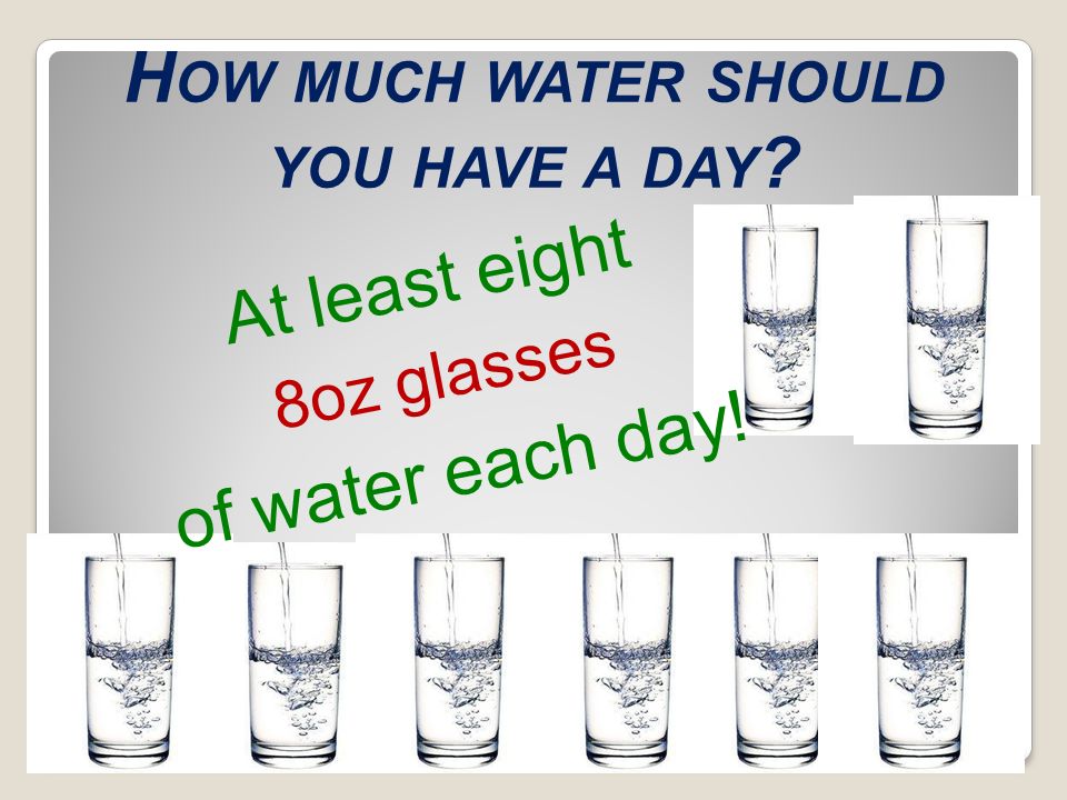 How much water should you have a day