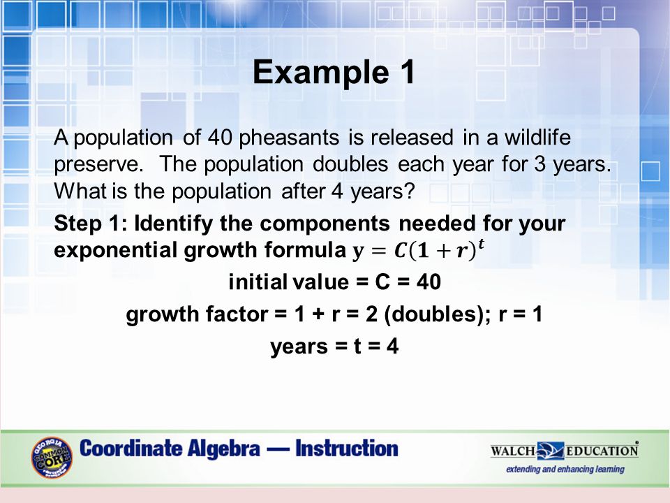 solving exponential growth problems