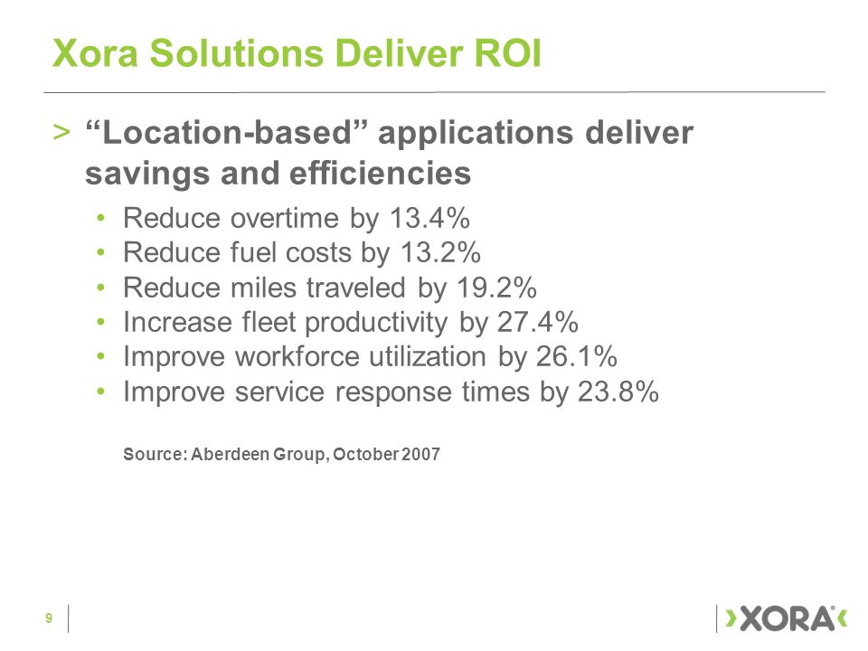 Xora Solutions Deliver ROI