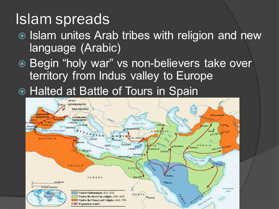 Islam spreads Islam unites Arab tribes with religion and new language (Arabic)