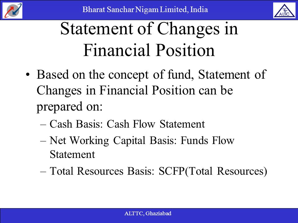 Statement of Changes in Financial Position