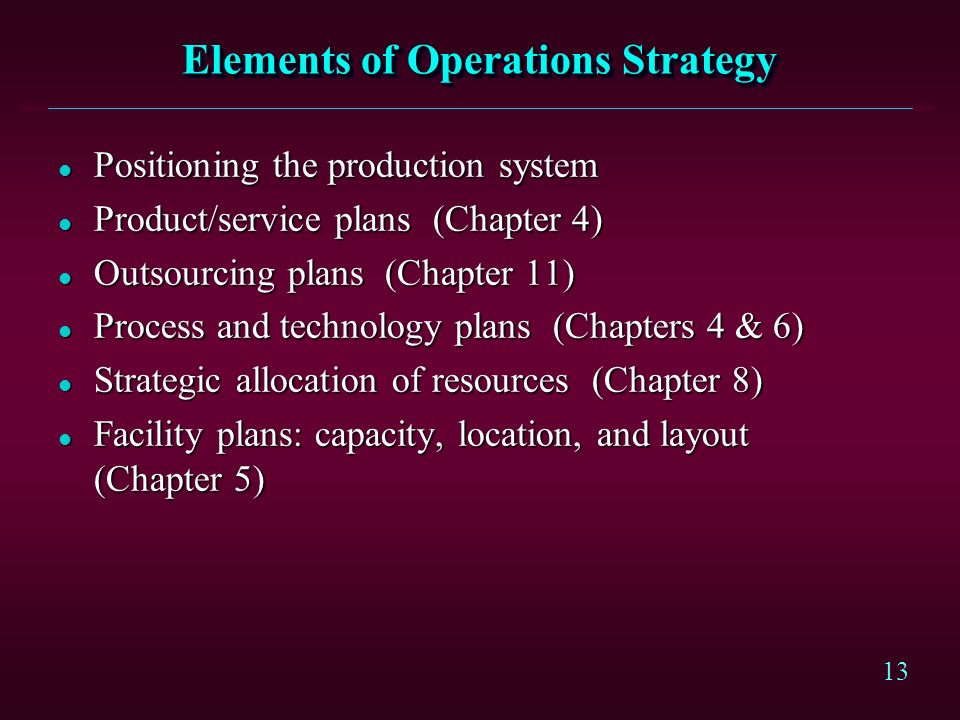 Operations Strategies - ppt download