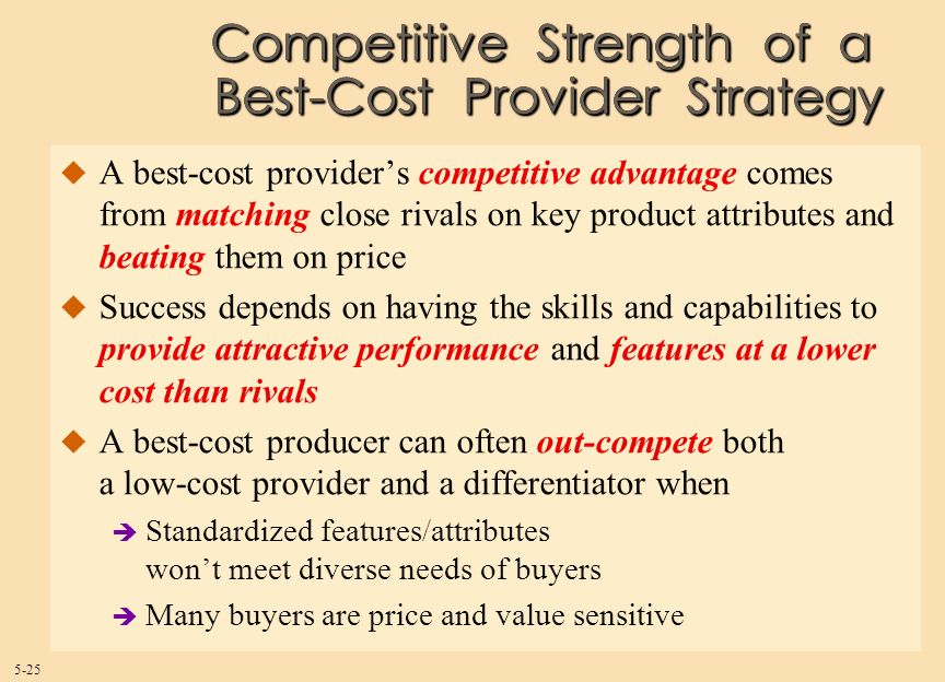 Competitive Strength of a Best-Cost Provider Strategy