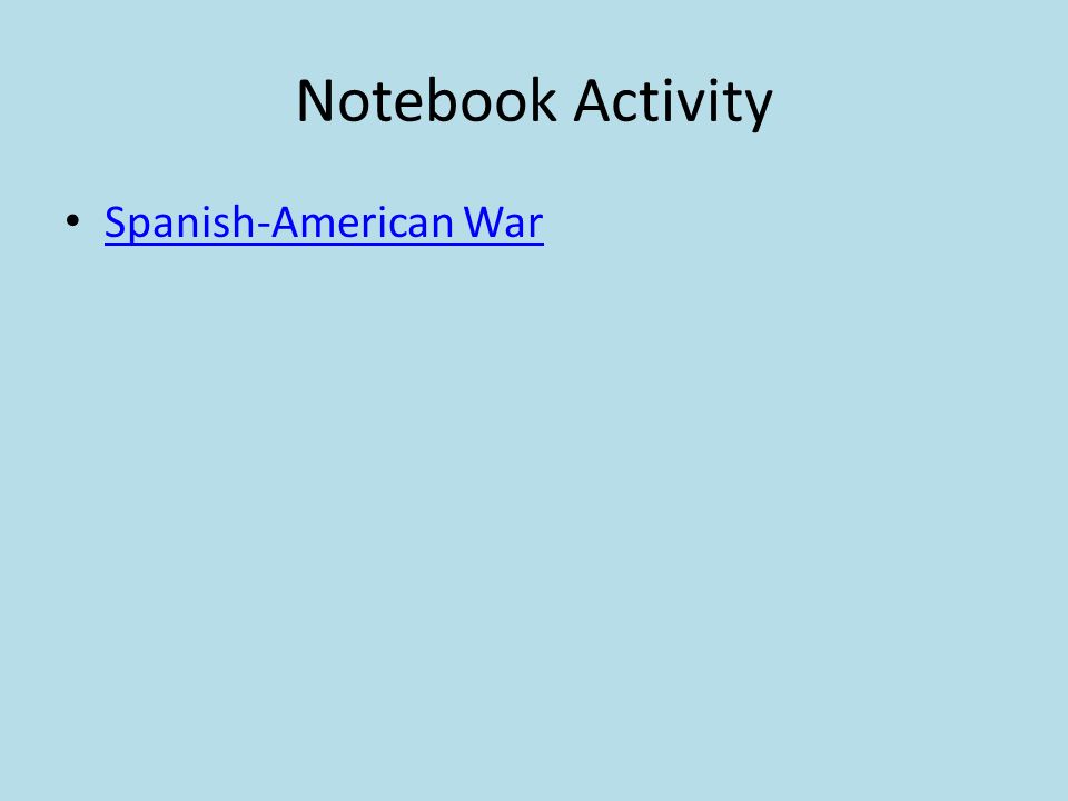 Spanish American War Main Inquiry Documents Analysis Chart Answers