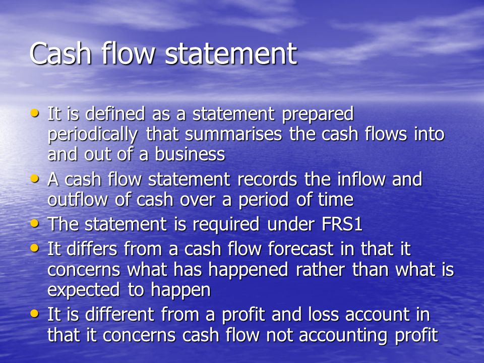cash flow statement ppt video online download sfac no 6 fund notes