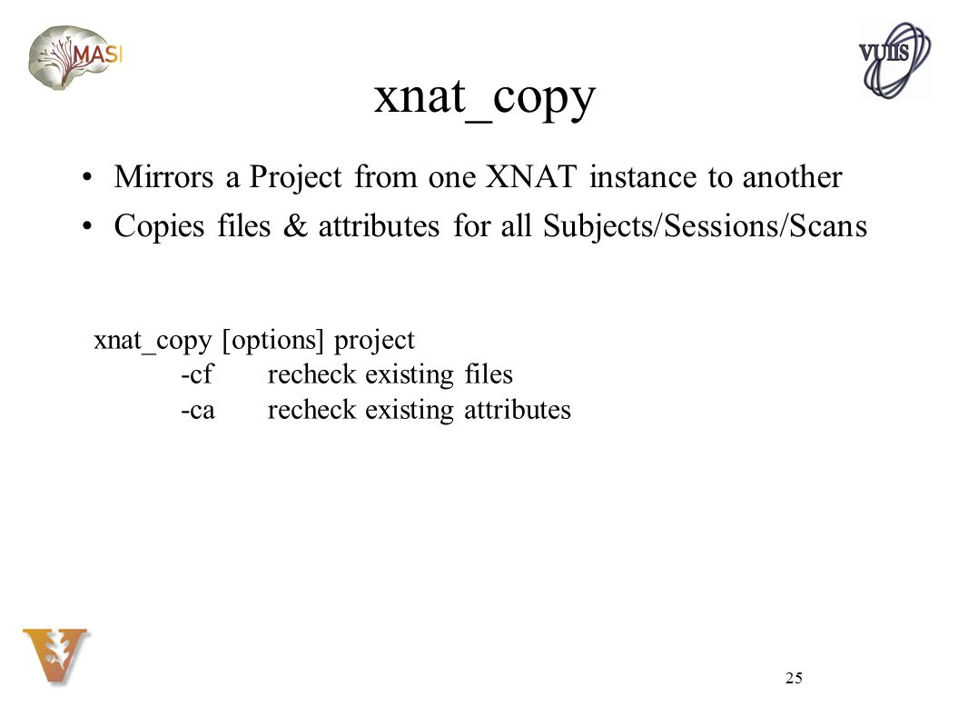 xnat_copy Mirrors a Project from one XNAT instance to another