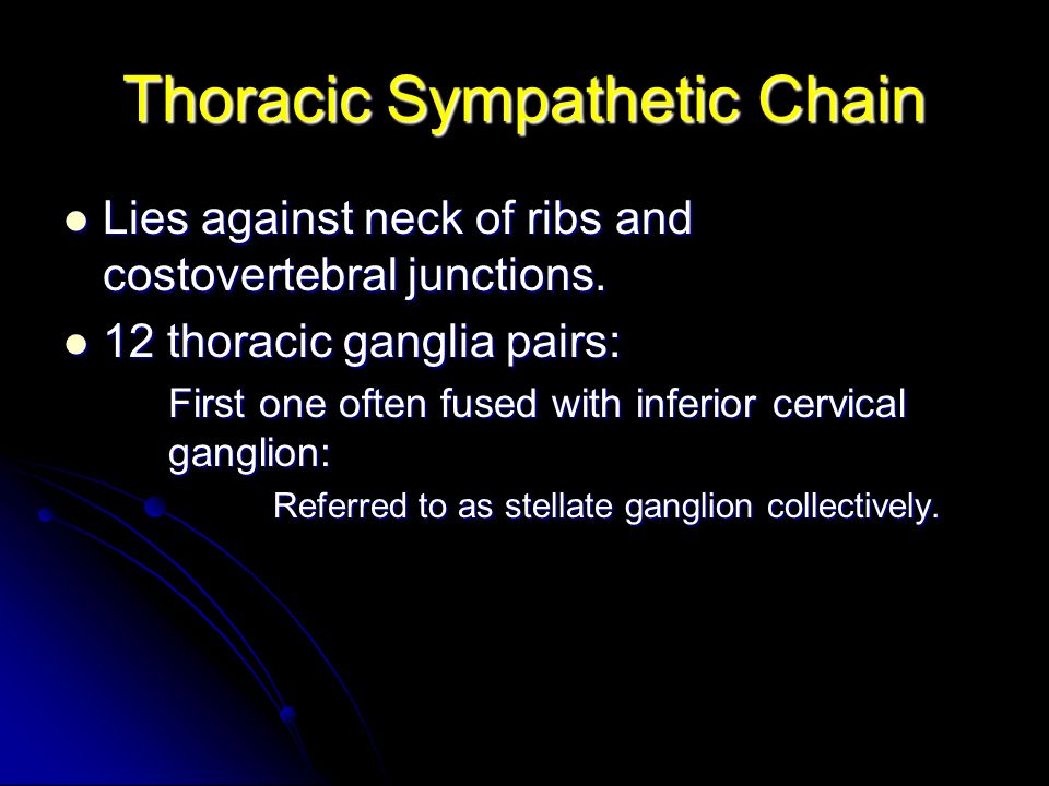 Thoracic Sympathetic Chain