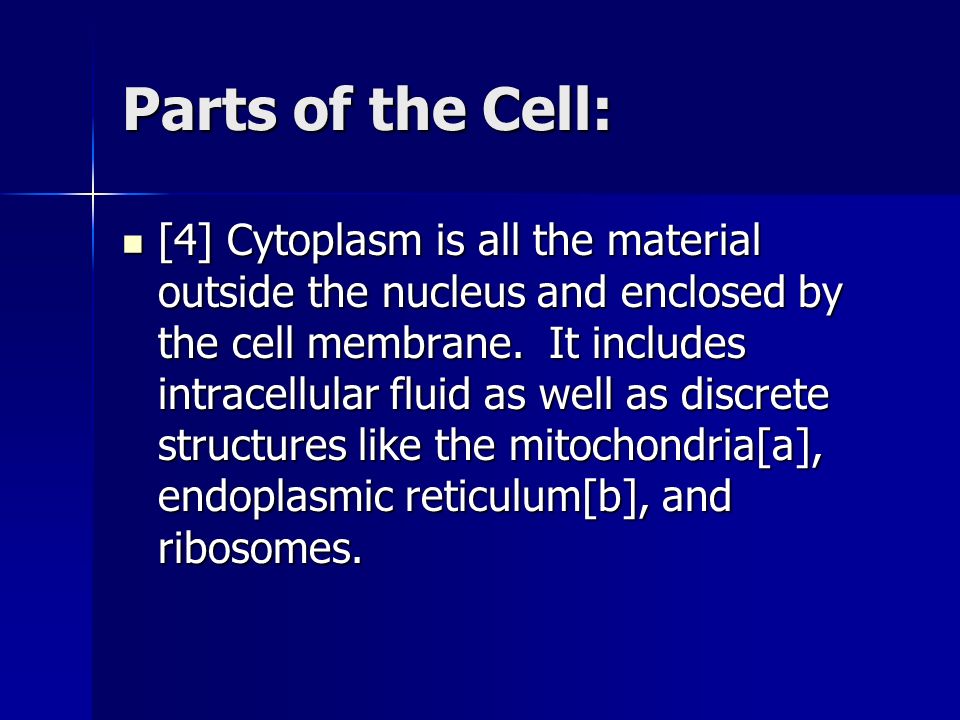 Parts of the Cell: