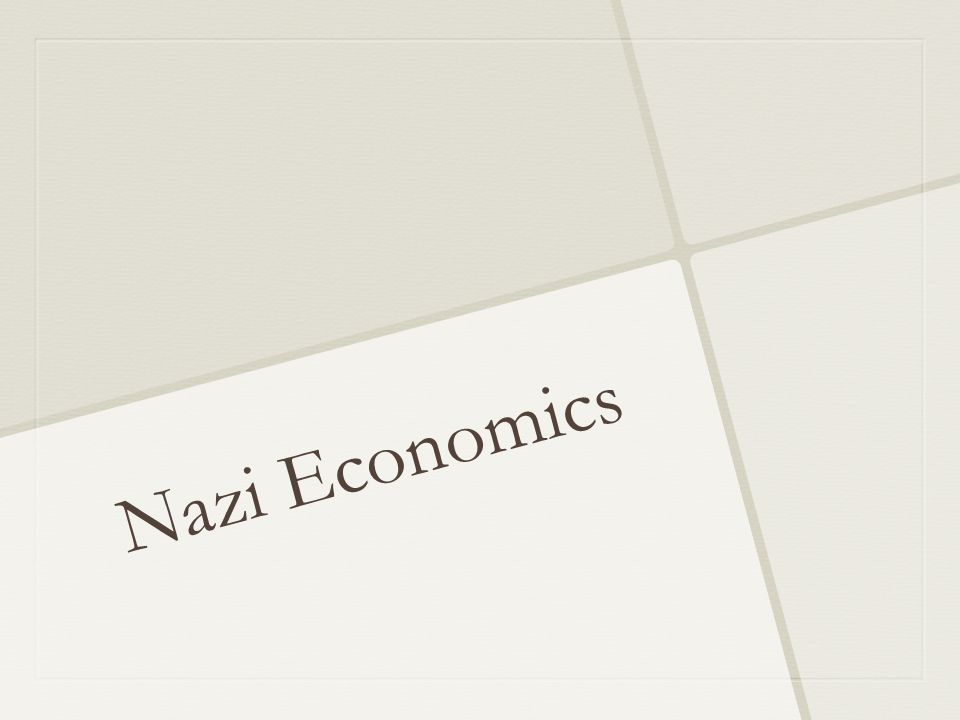 Nazi Economics