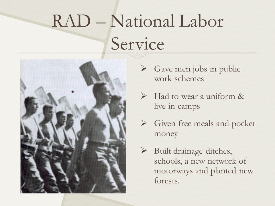RAD – National Labor Service