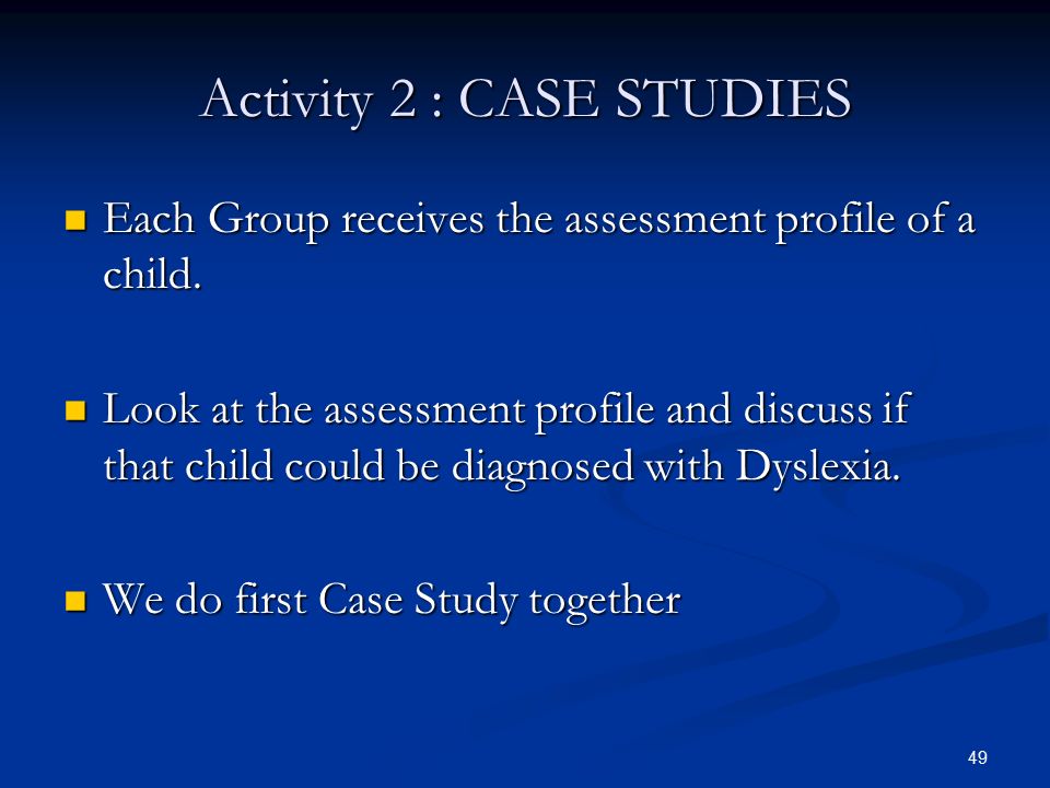 case study of dyslexia of a child