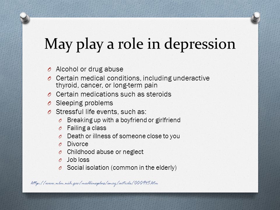 Class failed. Mental Disorders презентация. What Factors Play a role in depression?.