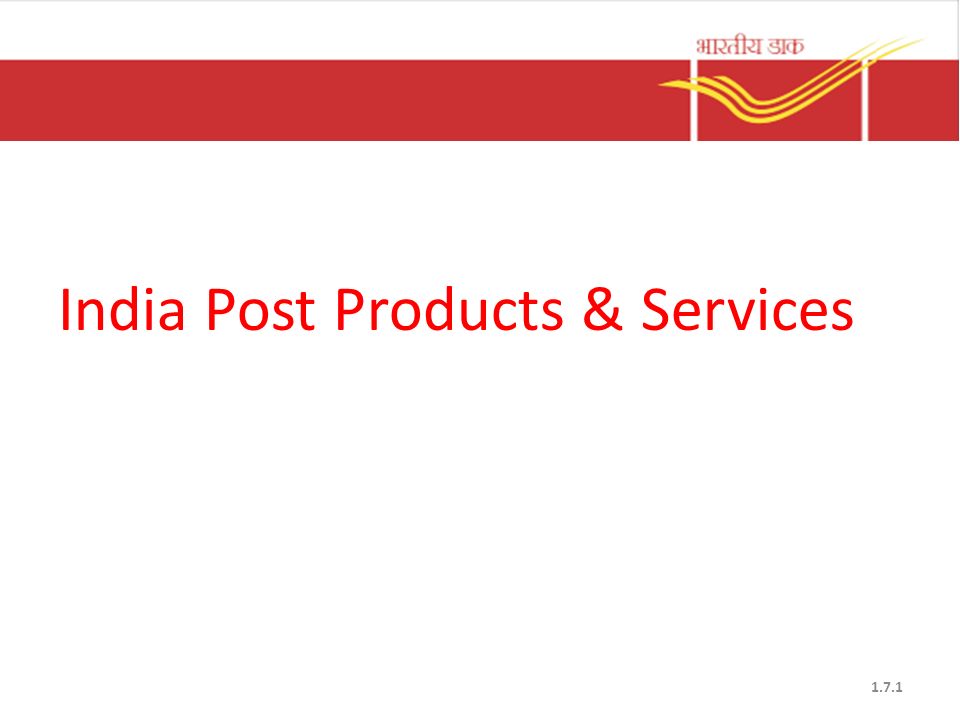 India Post Products & Services