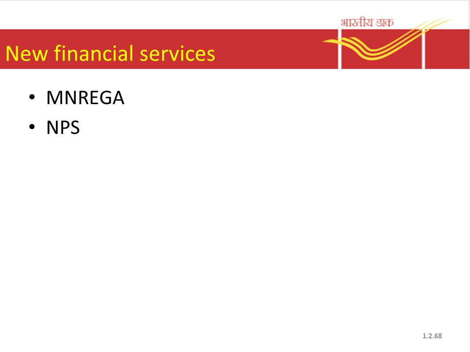 New financial services