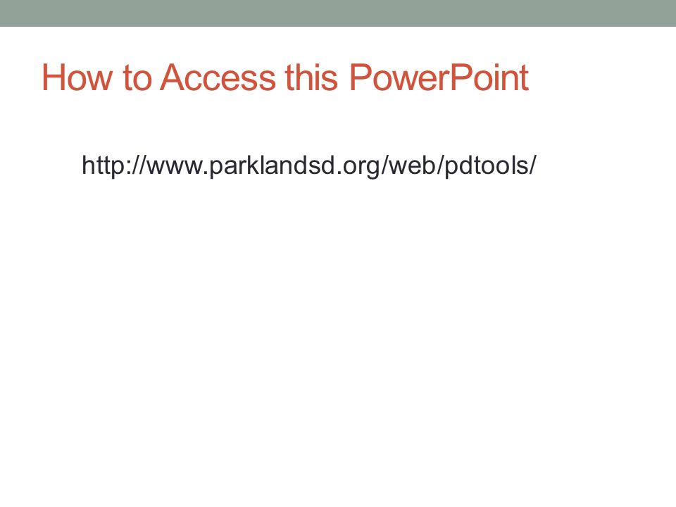 How to Access this PowerPoint