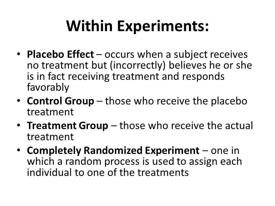 Within Experiments: