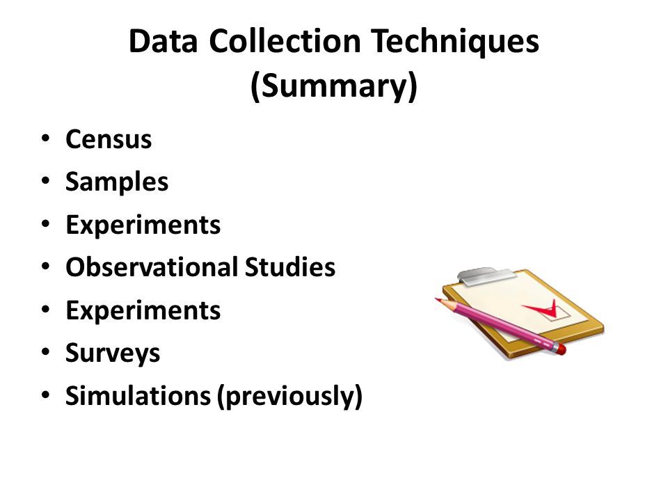 Data Collection Techniques (Summary)