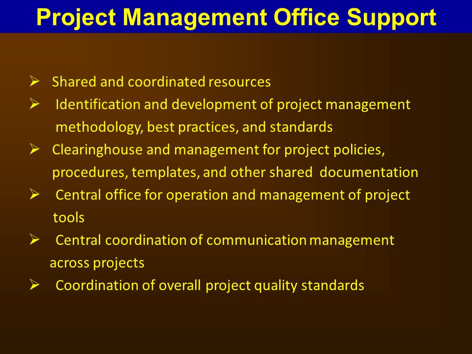 Project Management Office Support