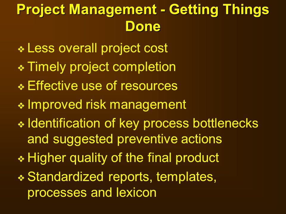 Project Management - Getting Things Done