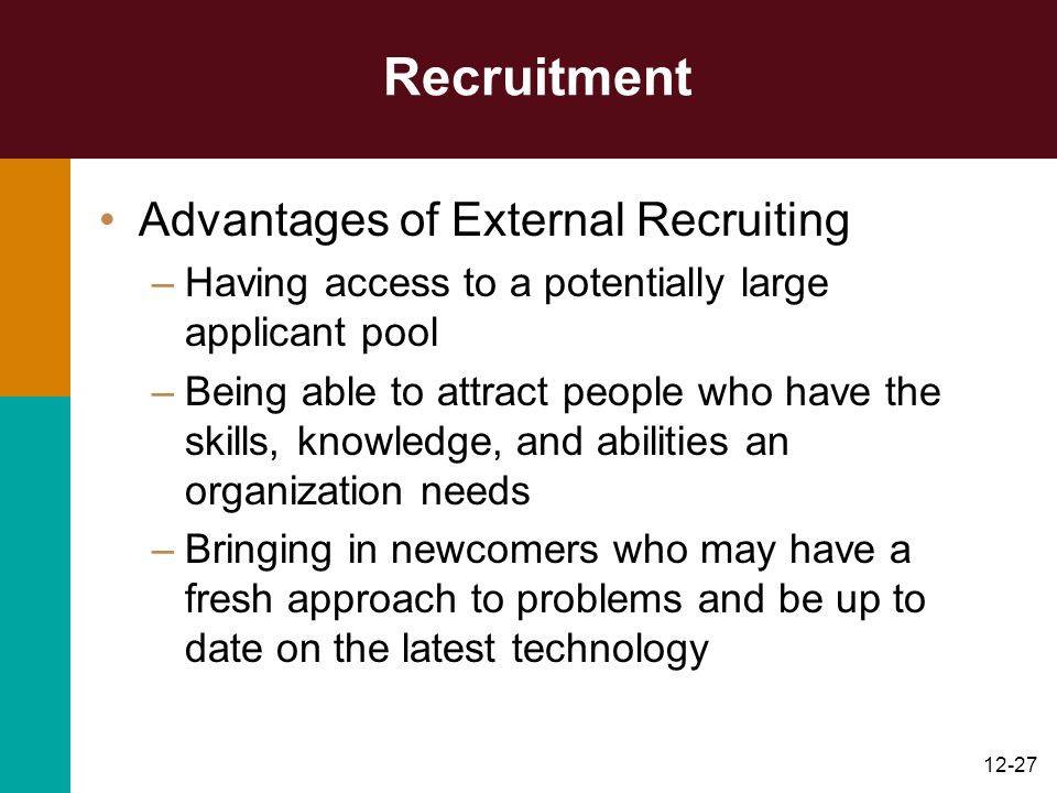 Recruitment Advantages of External Recruiting