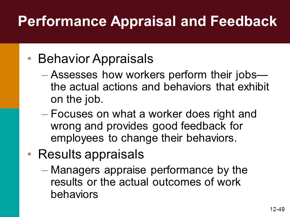 Performance Appraisal and Feedback