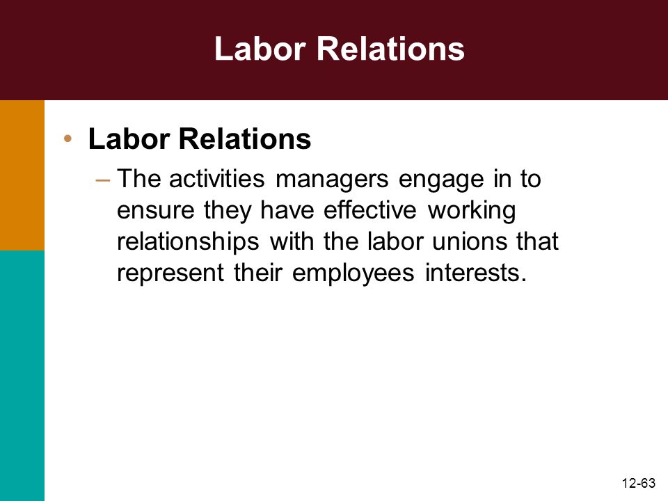 Labor Relations Labor Relations
