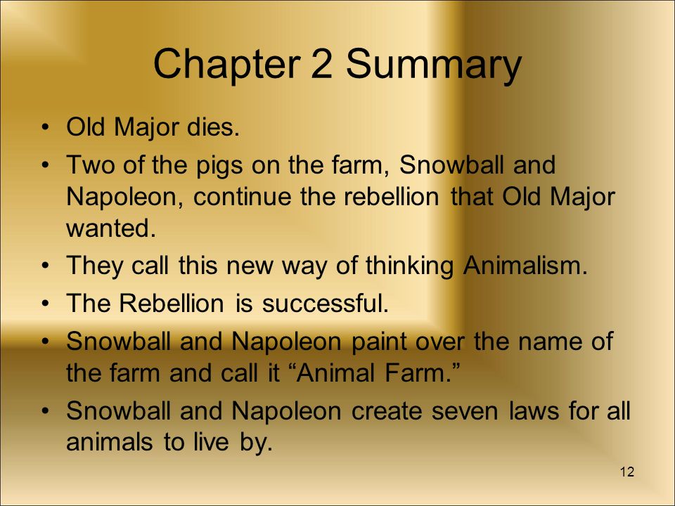 animal farm chapter summaries