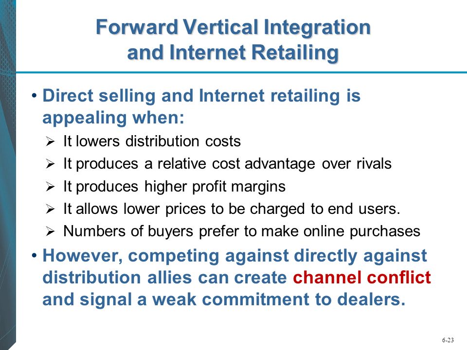 Forward Vertical Integration and Internet Retailing