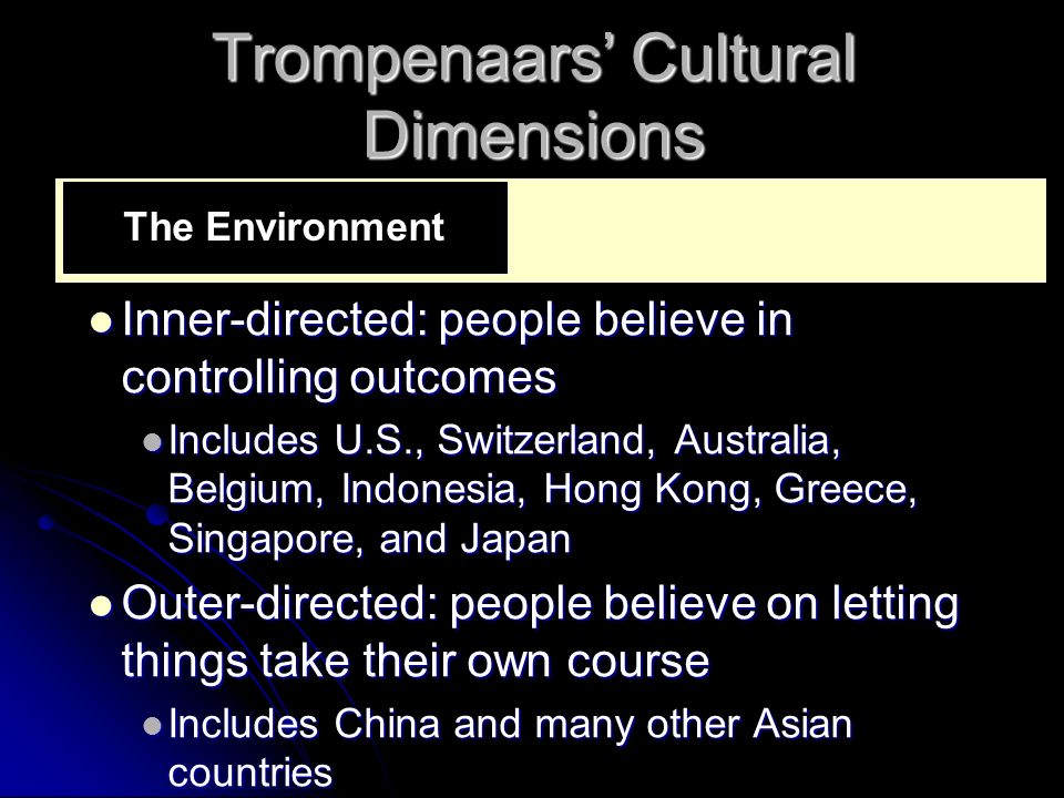 trompenaars cultural dimensions china