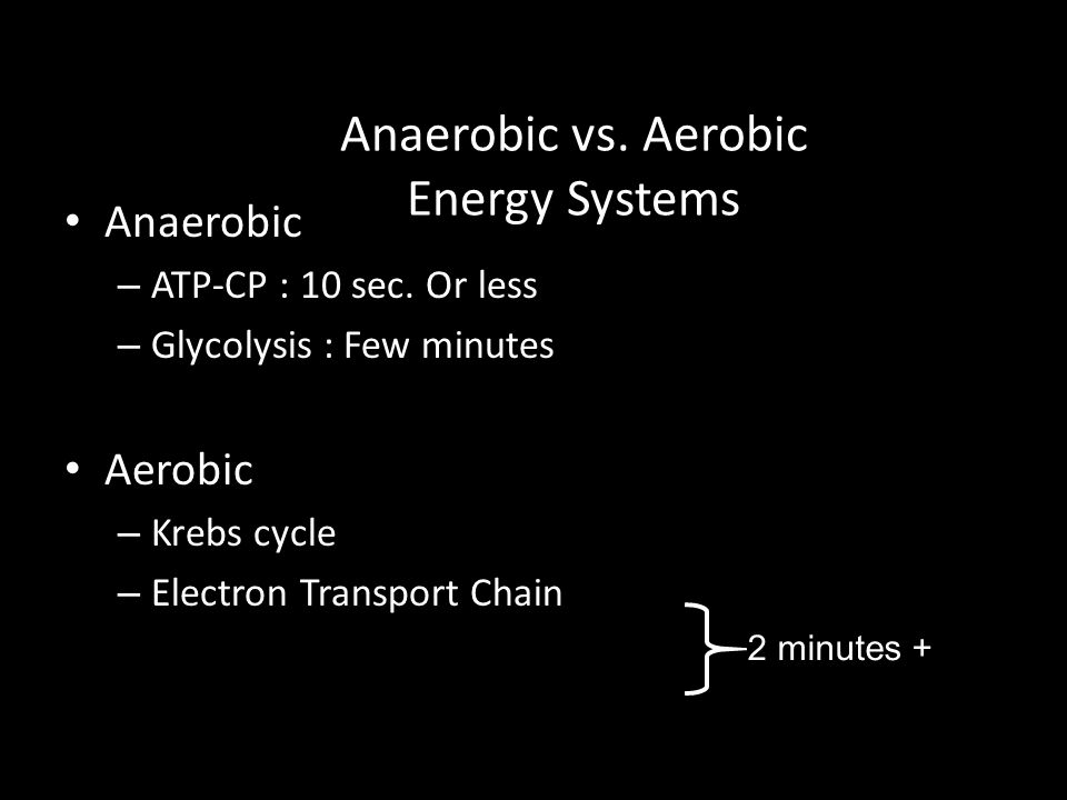 Anaerobic vs. Aerobic Energy Systems