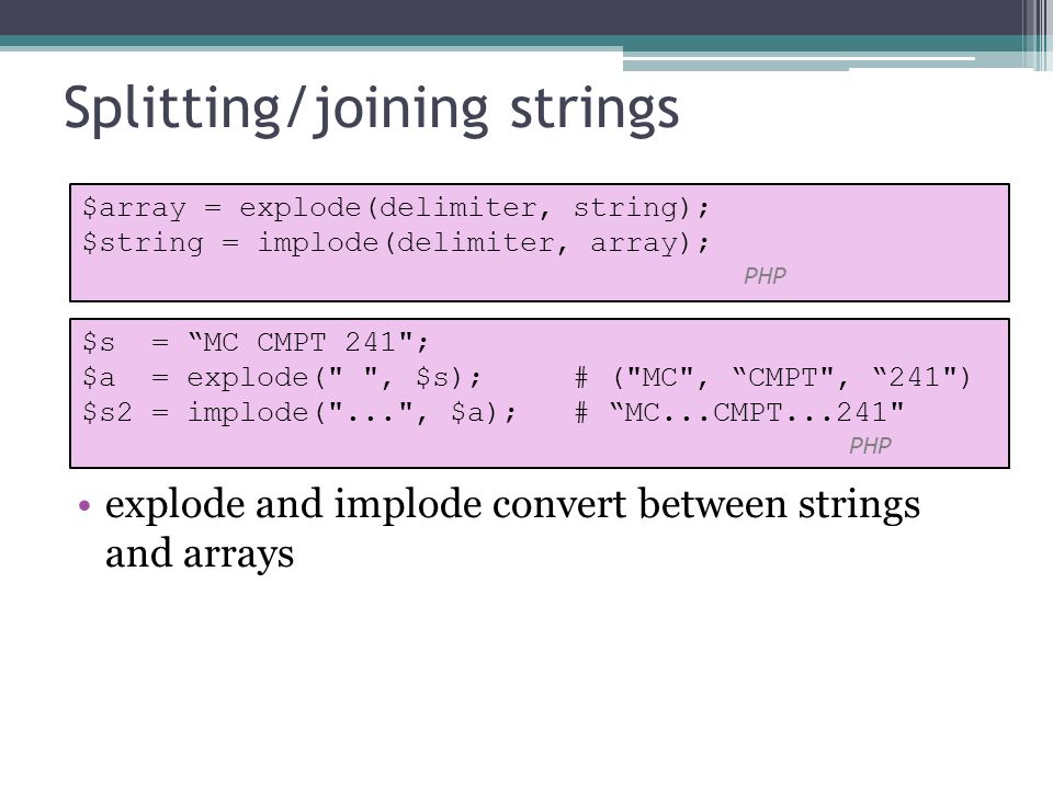 More on PHP: Arrays, Functions and Files - ppt download